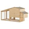 Chicken Cage Solid Pine Wood 178x67x92 cm - Cozy & Durable