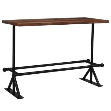 7 Piece Solid Reclaimed Wood Bar Set - Industrial Style