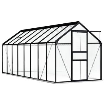 Spacious Anthracite Aluminium Greenhouse - 9.31 m² Capacity