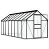 Greenhouse with Base Frame Anthracite Aluminium 9.31 m² Size 190 x 490 x 202 cm Quantity in Package 1 