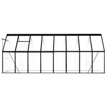 Spacious Anthracite Aluminium Greenhouse - 9.31 m² Capacity