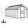 Spacious Anthracite Aluminium Greenhouse - 9.31 m² Capacity