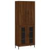 Stylish Highboard in Brown Oak - 69.5x34x180 cm | Hipo Market