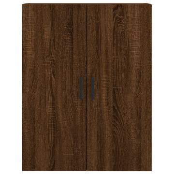 Stylish Highboard in Brown Oak - 69.5x34x180 cm | Hipo Market