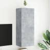 TV Wall Cabinet Concrete Grey 40.5x30x102 cm Engineered Wood Colour concrete grey Quantity in Package 1 Height 102 cm 