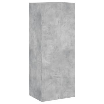 Concrete Grey TV Wall Cabinet - Engineered Wood | Hipo Market