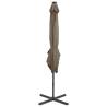 Cantilever Umbrella with LED Lights - Taupe 250 cm | HipoMarket