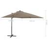 Cantilever Umbrella with LED Lights - Taupe 250 cm | HipoMarket