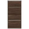 Shoe Cabinet with 4 Flip-Drawers - Brown Oak | Hipomarket UK