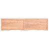 Wall Shelf Light Brown Solid Oak - 200x50x(2-4) cm