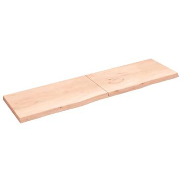 Untreated Solid Oak Table Top - 220x60 cm | Hipomarket UK