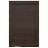 Wall Shelf Dark Brown Solid Oak - 40x60 cm | Hipo Market