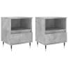 Stylish Concrete Grey Bedside Cabinets - 2 pcs | HipoMarket