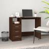 Desk with Drawers Brown Oak 102x50x76 cm Engineered Wood Colour brown oak 