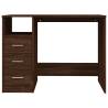 Elegant Brown Oak Desk with Drawers - 102x50x76 cm