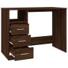 Elegant Brown Oak Desk with Drawers - 102x50x76 cm