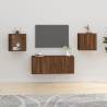 Wall Mounted TV Cabinets 2 pcs Brown Oak 40x34.5x40 cm Colour brown oak Quantity in Package 2 Height 40 cm Width 