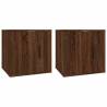 Brown Oak Wall Mounted TV Cabinets - 2 pcs | HipoMarket