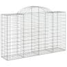 Arched Gabion Baskets 18 pcs | Durable Galvanised Iron Garden Barriers