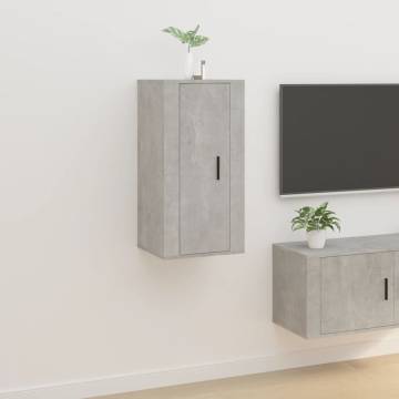 Wall Mounted TV Cabinet - Concrete Grey, 40x34.5x80 cm