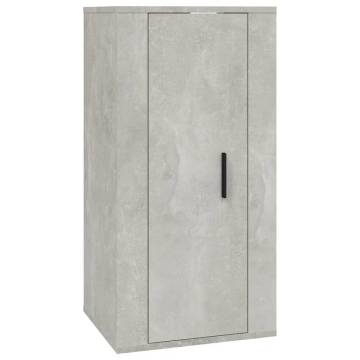 Wall Mounted TV Cabinet - Concrete Grey, 40x34.5x80 cm