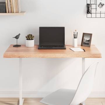 Light Brown Solid Wood Table Top - Live Edge Design 100x40cm