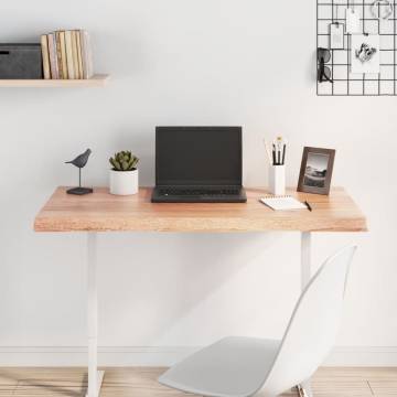 Light Brown Solid Wood Table Top - Live Edge Design 100x40cm