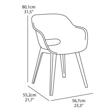 Keter Akola Outdoor Chairs - 2 Pcs White | Hipomarket