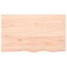 Untreated Solid Wood Bathroom Countertop - 100x60 cm