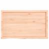 Untreated Solid Wood Bathroom Countertop - 100x60 cm