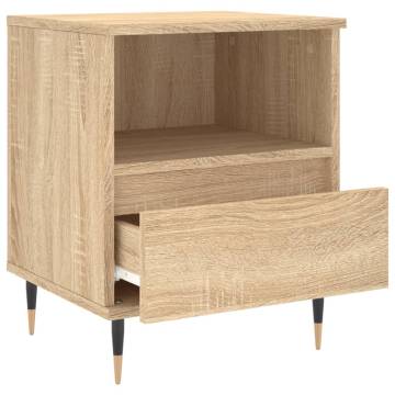 Stylish Sonoma Oak Bedside Cabinets - Set of 2 | HipoMarket UK