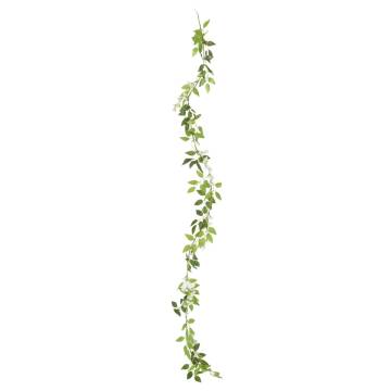 Artificial Flower Garlands - 6 Pcs White 200 cm | Hipomarket