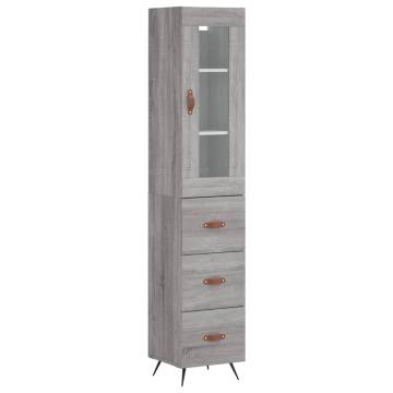 Highboard Grey Sonoma 34.5x34x180 cm - Stylish Storage Solution