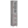 Highboard Grey Sonoma 34.5x34x180 cm - Stylish Storage Solution