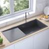 Handmade Kitchen Sink Black Stainless Steel Colour black Size 100 x 44 x 20 cm 