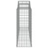 Arched Gabion Baskets - 5 pcs Galvanised Iron | Hipomarket UK