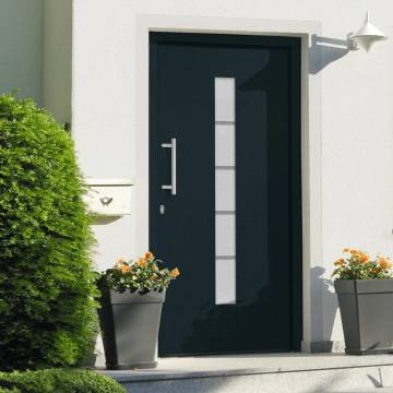 Front Door Aluminium & PVC Anthracite 100x200 cm - Secure & Stylish