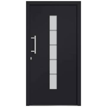 Front Door Aluminium & PVC Anthracite 100x200 cm - Secure & Stylish