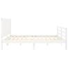 White Super King Size Bed Frame with Headboard | Hipomarket