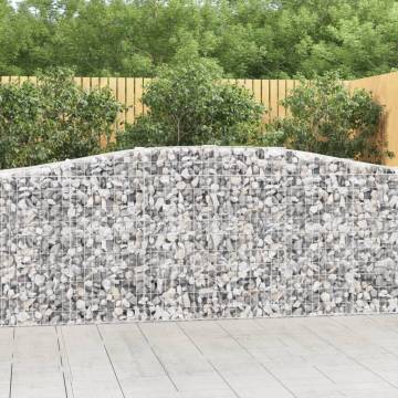 Arched Gabion Baskets - 6 pcs Galvanised Iron | HipoMarket