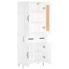 Elegant Highboard in White - 69.5x34x180 cm | Hipo Market