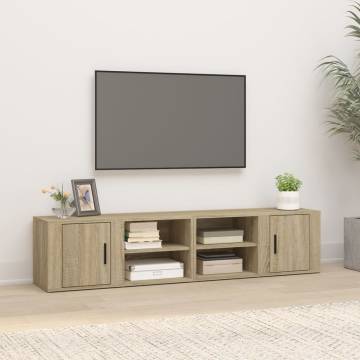 Stylish Sonoma Oak TV Cabinets - 2 pcs, Engineered Wood