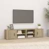 TV Cabinets 2 pcs Sonoma Oak 80x31.5x36 cm Engineered Wood Colour sonoma oak Quantity in Package 2 