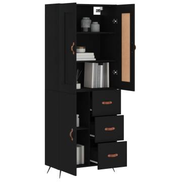 Stylish Highboard Black | 69.5x34x180 cm | Hipomarket