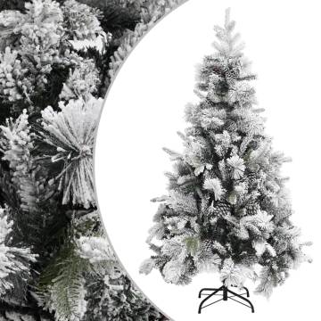 Flocked Snow & Cones Christmas Tree - 195 cm PVC&PE