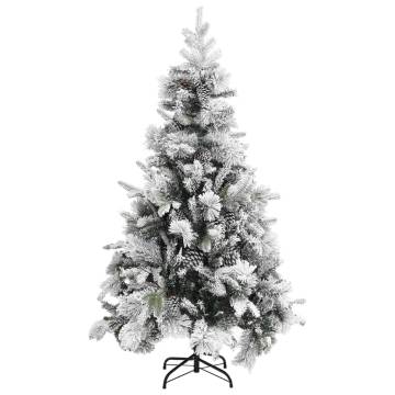 Flocked Snow & Cones Christmas Tree - 195 cm PVC&PE