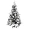 Flocked Snow & Cones Christmas Tree - 195 cm PVC&PE