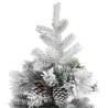 Flocked Snow & Cones Christmas Tree - 195 cm PVC&PE