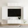 6 Piece TV Cabinet Set White Engineered Wood Colour white Quantity in Package 6 Width 60 cm 