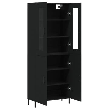 Elegant Highboard Black - Stylish Storage Solution 69.5x34x180 cm